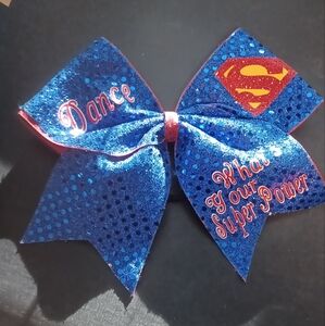 Blue Superhero Dance Bow